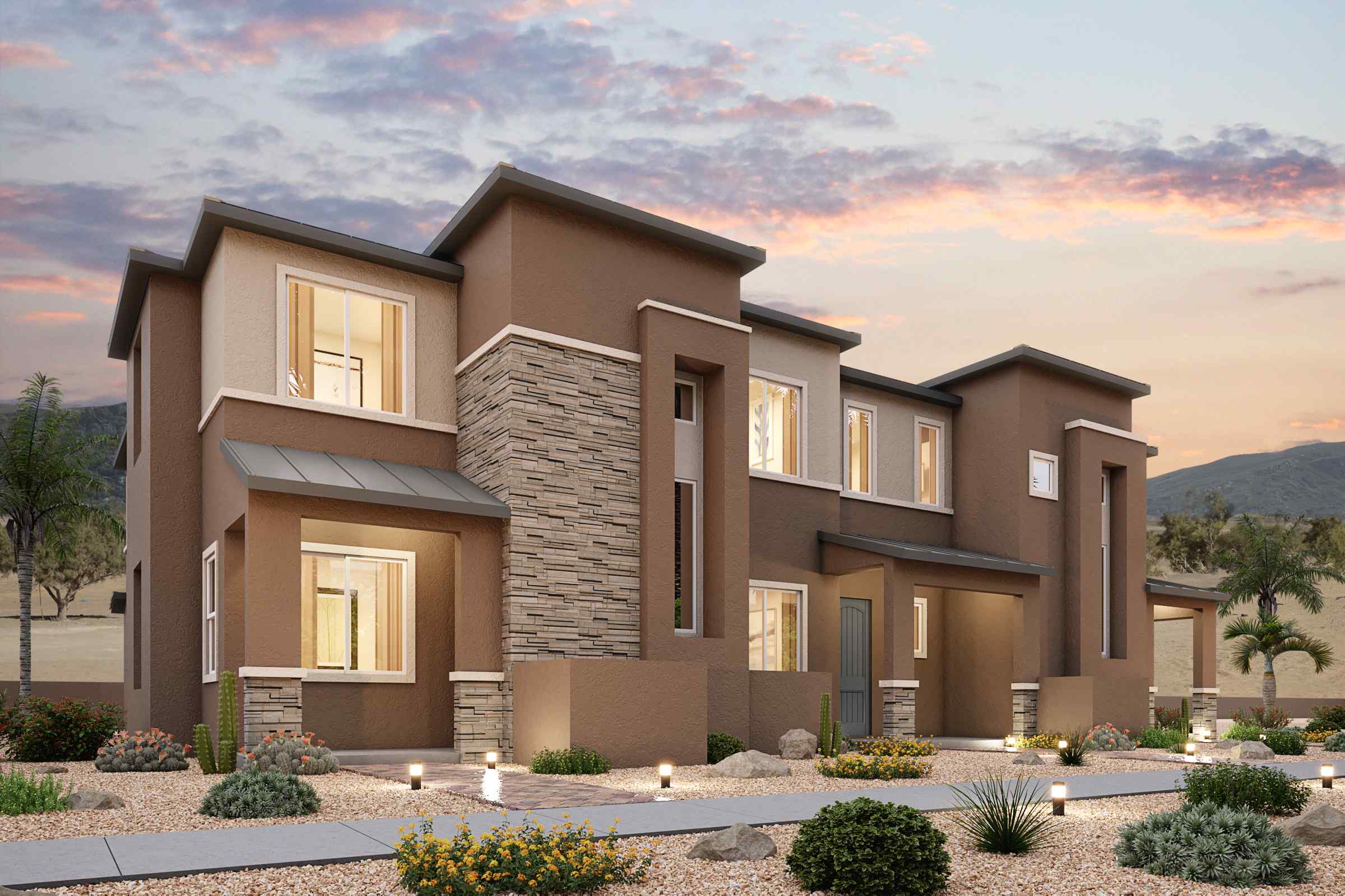 A large house with a driveway.