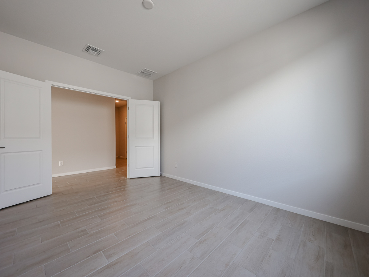 A room with white walls.