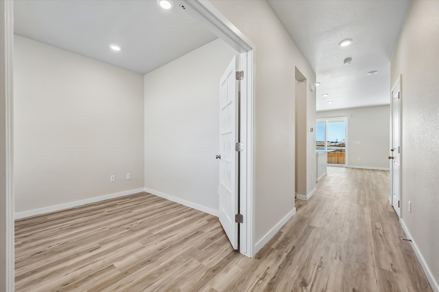 A room with white walls.