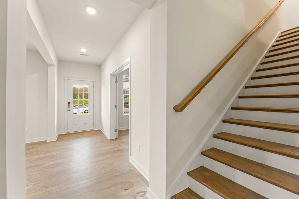 A staircase in a house.