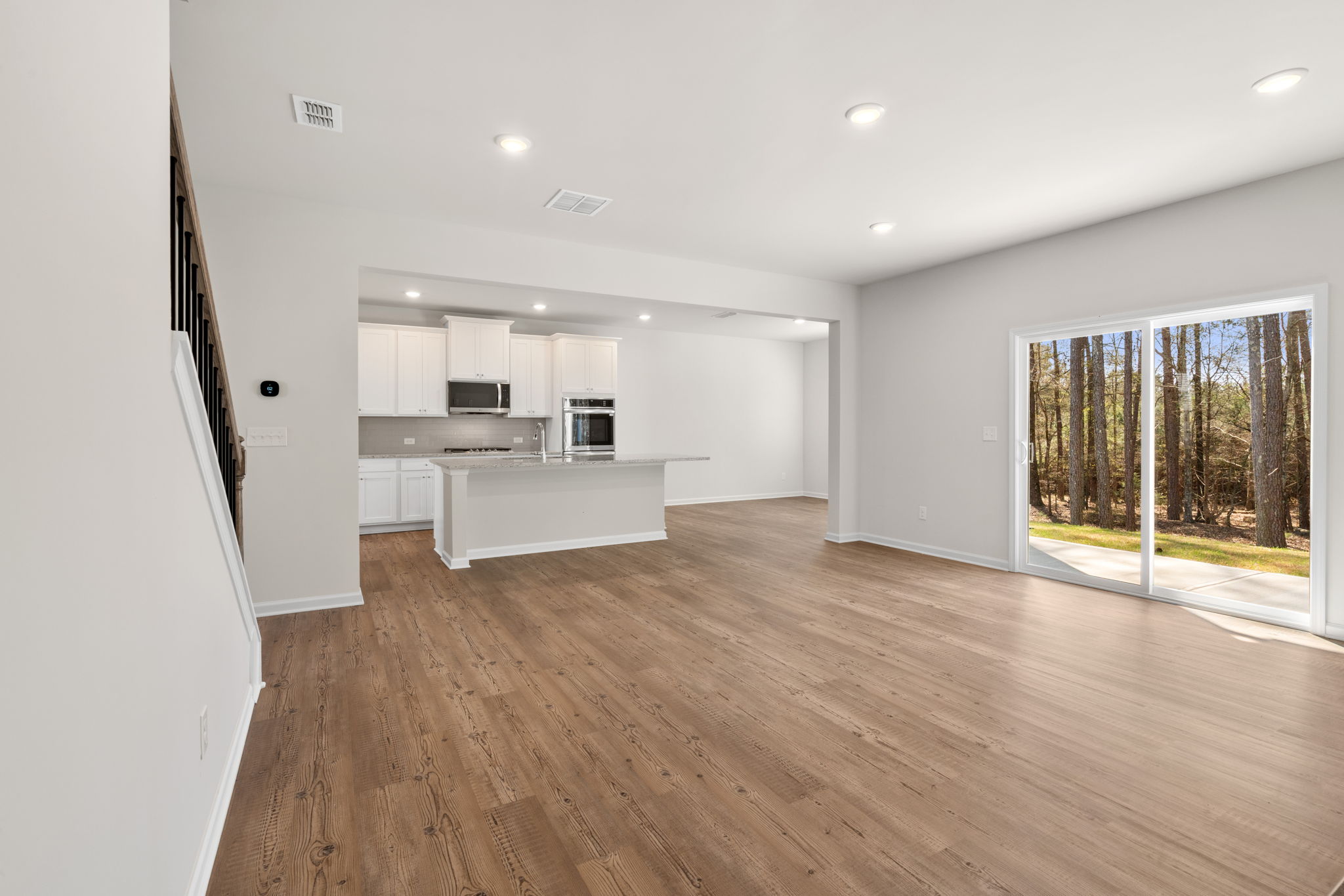 A large empty living room.