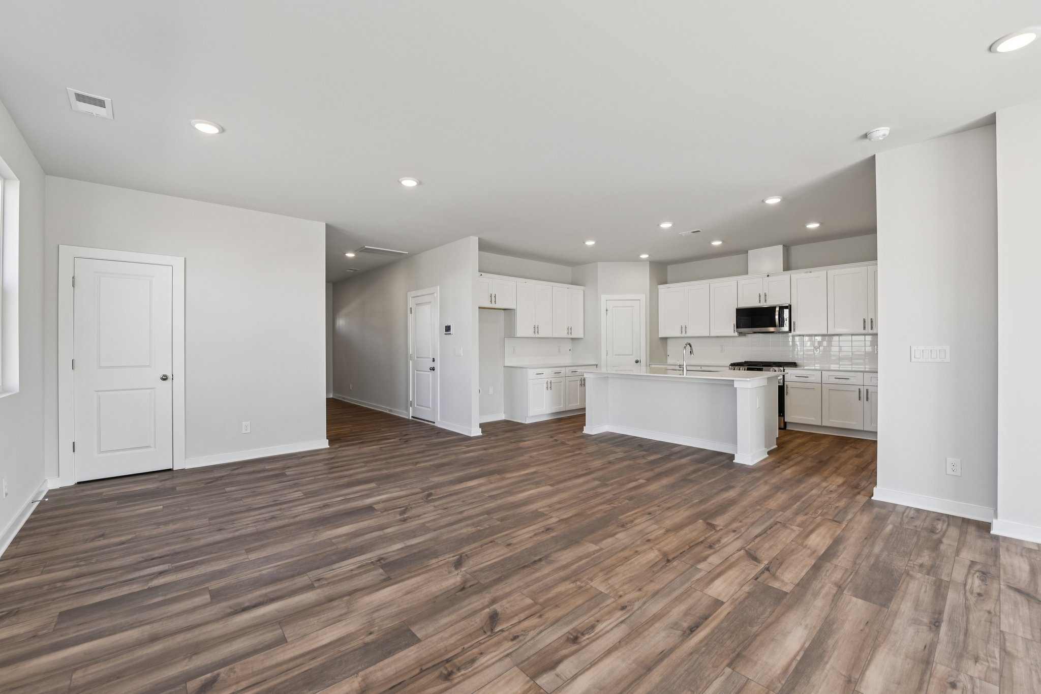 A large empty kitchen.
