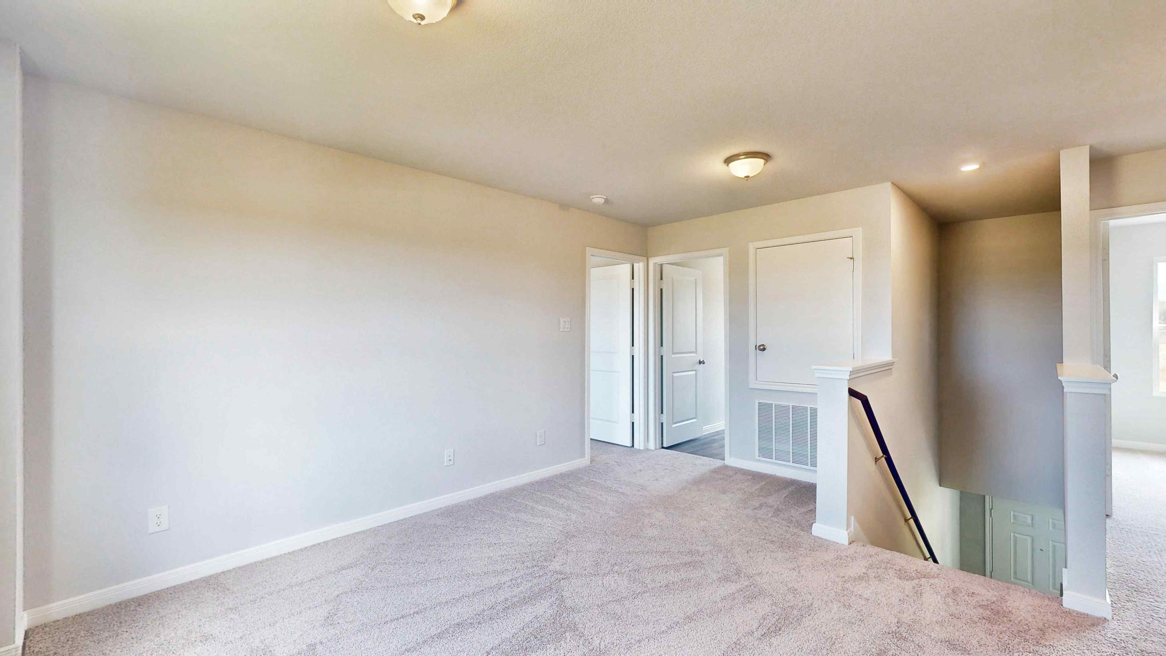 A room with white walls.