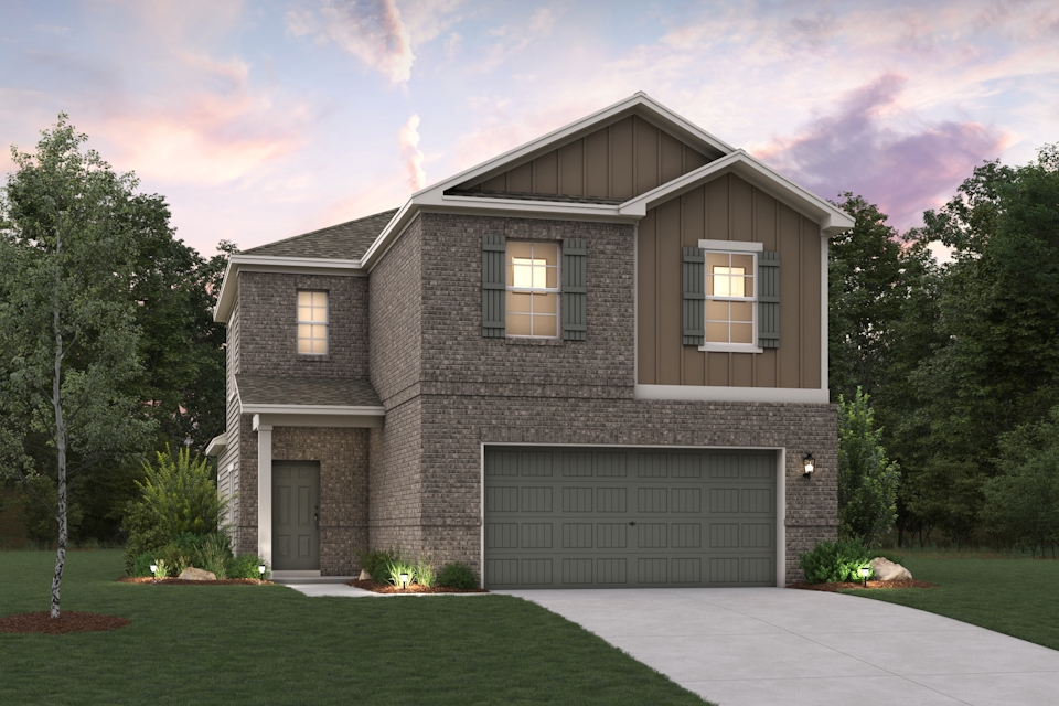 A house with a garage.