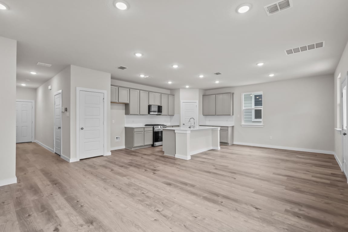 A large empty kitchen.