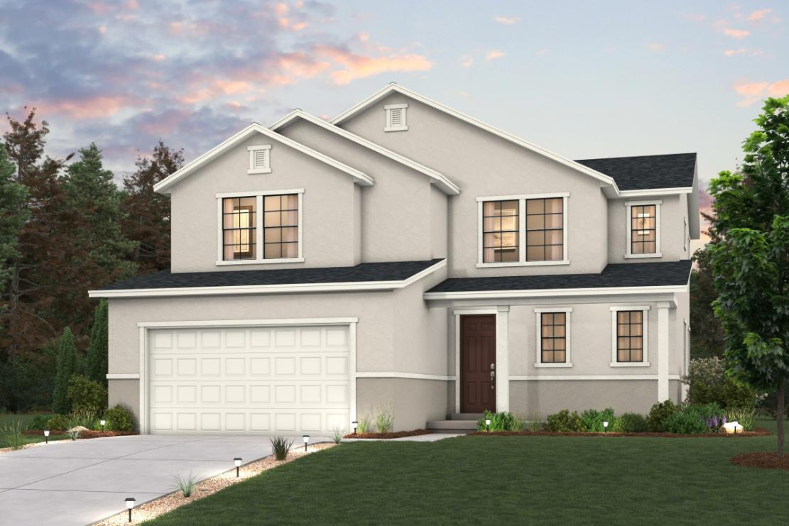 A house with a garage.