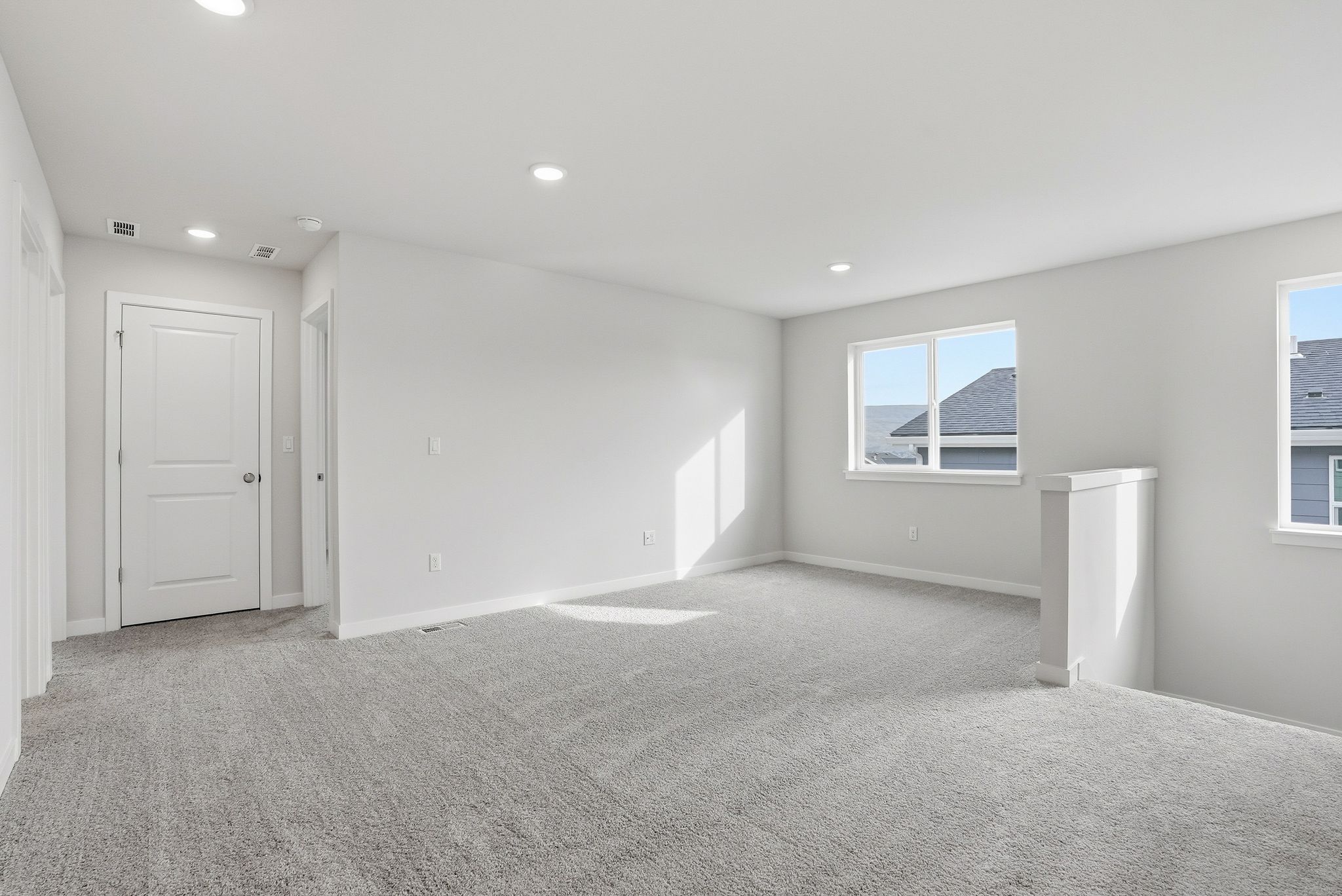 A room with white doors.