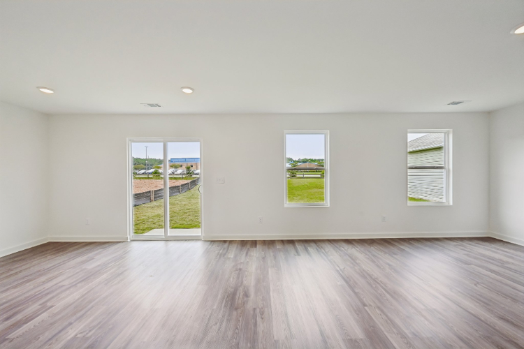 A room with windows.