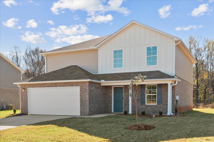 A house with a garage.